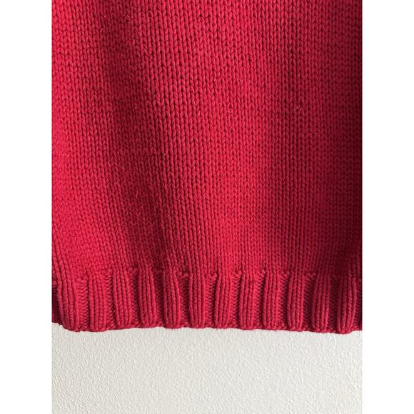 Tommy Hilfiger Hand 3D Chunky Knit Turtleneck Sweater Large Vintage 90s Big Logo - Picture 10 of 13